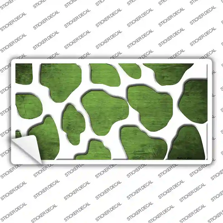 Lime Green White Giraffe Oil Rubbed Novelty Sticker Decal