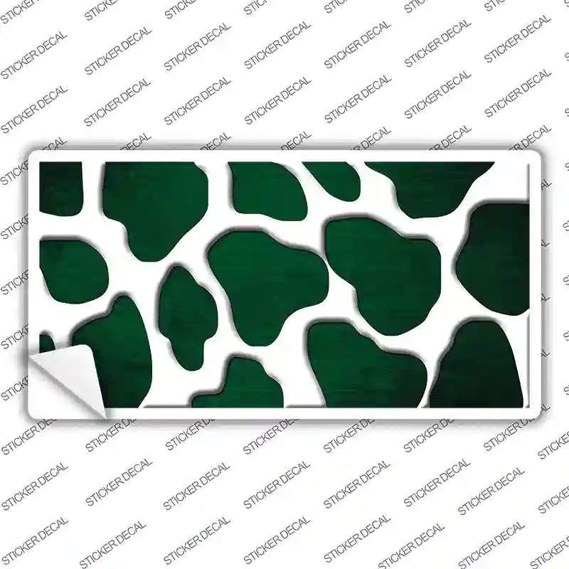 Green White Giraffe Oil Rubbed Novelty Sticker Decal
