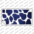 Blue White Giraffe Oil Rubbed Novelty Sticker Decal