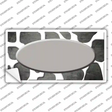 Gray White Oval Giraffe Oil Rubbed Novelty Sticker Decal