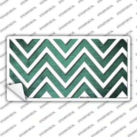 Mint White Chevron Oil Rubbed Novelty Sticker Decal