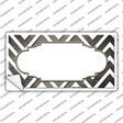 Tan White Chevron Scallop Oil Rubbed Novelty Sticker Decal