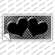 Black White Quatrefoil Hearts Oil Rubbed Novelty Sticker Decal
