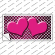 Pink White Quatrefoil Hearts Oil Rubbed Novelty Sticker Decal