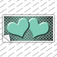 Mint White Quatrefoil Hearts Oil Rubbed Novelty Sticker Decal