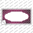 Pink White Quatrefoil Scallop Oil Rubbed Novelty Sticker Decal
