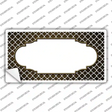 Brown White Quatrefoil Scallop Oil Rubbed Novelty Sticker Decal