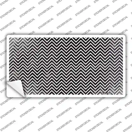Black White Small Chevron Oil Rubbed Novelty Sticker Decal