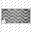 Gray White Small Chevron Oil Rubbed Novelty Sticker Decal