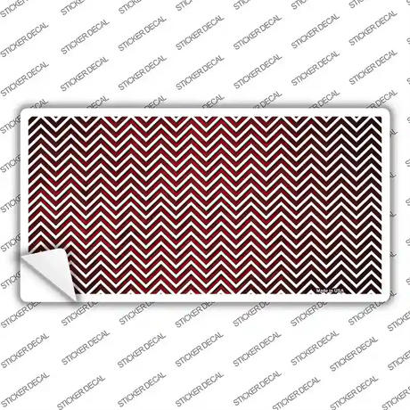 Red White Small Chevron Oil Rubbed Novelty Sticker Decal