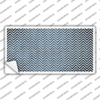 Light Blue White Small Chevron Oil Rubbed Novelty Sticker Decal