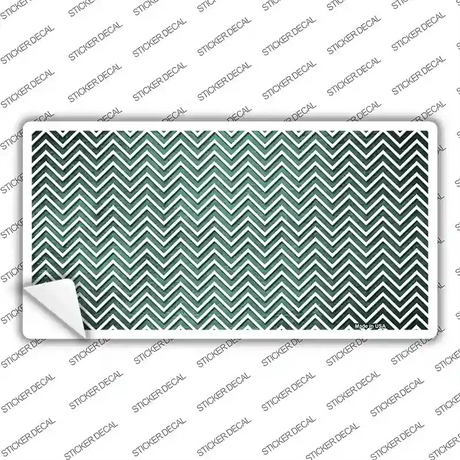Mint White Small Chevron Oil Rubbed Novelty Sticker Decal