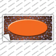 Orange Purple Flowers Oval Oil Rubbed Novelty Sticker Decal