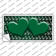 Green White Anchor Hearts Oil Rubbed Novelty Sticker Decal
