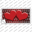 Red White Anchor Hearts Oil Rubbed Novelty Sticker Decal