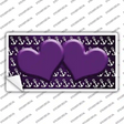Purple White Anchor Hearts Oil Rubbed Novelty Sticker Decal