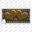 Brown White Anchor Hearts Oil Rubbed Novelty Sticker Decal