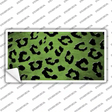 Lime Green Black Cheetah Oil Rubbed Novelty Sticker Decal
