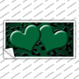 Green Black Cheetah Hearts Oil Rubbed Novelty Sticker Decal