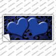 Blue Black Cheetah Hearts Oil Rubbed Novelty Sticker Decal