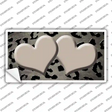 Tan Black Cheetah Hearts Oil Rubbed Novelty Sticker Decal