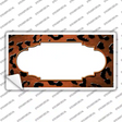 Orange Black Cheetah Scallop Oil Rubbed Novelty Sticker Decal