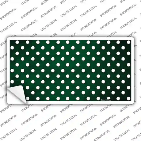 Green White Small Dots Oil Rubbed Novelty Sticker Decal