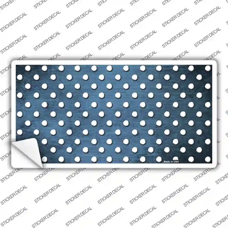 Light Blue White Small Dots Oil Rubbed Novelty Sticker Decal