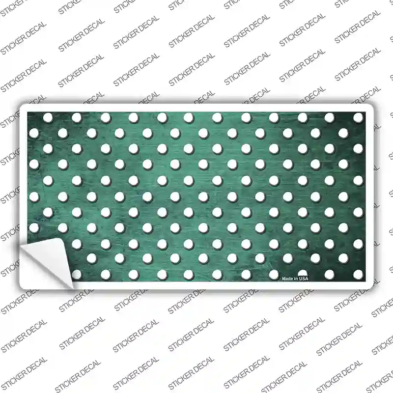 Mint White Small Dots Oil Rubbed Novelty Sticker Decal