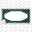 Green White Small Dots Scallop Oil Rubbed Novelty Sticker Decal