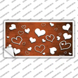 Orange White Love Oil Rubbed Novelty Sticker Decal