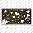Brown White Love Oil Rubbed Novelty Sticker Decal