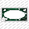 Green White Love Scallop Oil Rubbed Novelty Sticker Decal