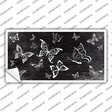 Black White Butterfly Oil Rubbed Novelty Sticker Decal