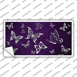 Purple White Butterfly Oil Rubbed Novelty Sticker Decal