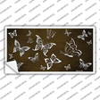 Brown White Butterfly Oil Rubbed Novelty Sticker Decal