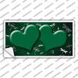 Green White Dragonfly Hearts Oil Rubbed Novelty Sticker Decal
