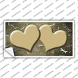 Gold White Dragonfly Hearts Oil Rubbed Novelty Sticker Decal