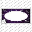 Purple White Dragonfly Scallop Oil Rubbed Novelty Sticker Decal
