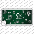 Green White Owl Oil Rubbed Novelty Sticker Decal