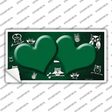 Green White Owl Hearts Oil Rubbed Novelty Sticker Decal