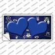 Blue White Owl Hearts Oil Rubbed Novelty Sticker Decal