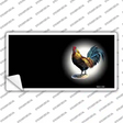 Rooster Offset Black Novelty Sticker Decal