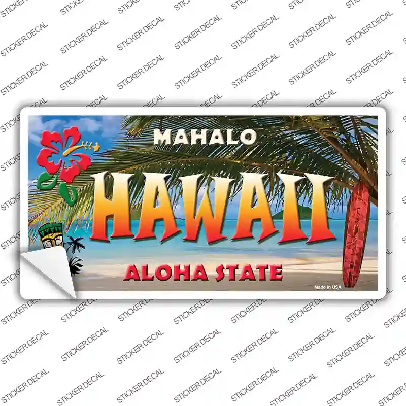 Hawaii State Novelty Sticker Decal
