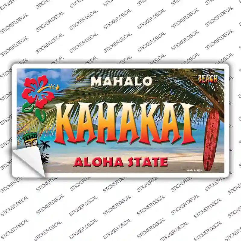 Kahakai Hawaii State Novelty Sticker Decal