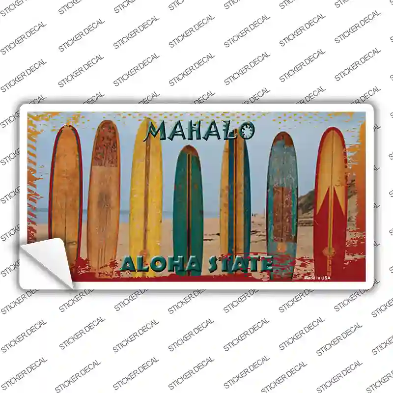 Aloha State Hawaii Blank State Novelty Sticker Decal
