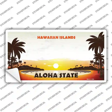 Hawaiian Islands Hawaii Blank State Novelty Sticker Decal