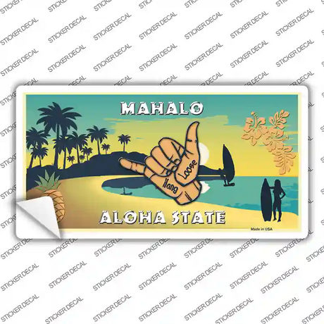Hang Loose Hawaii Pineapple Novelty Sticker Decal