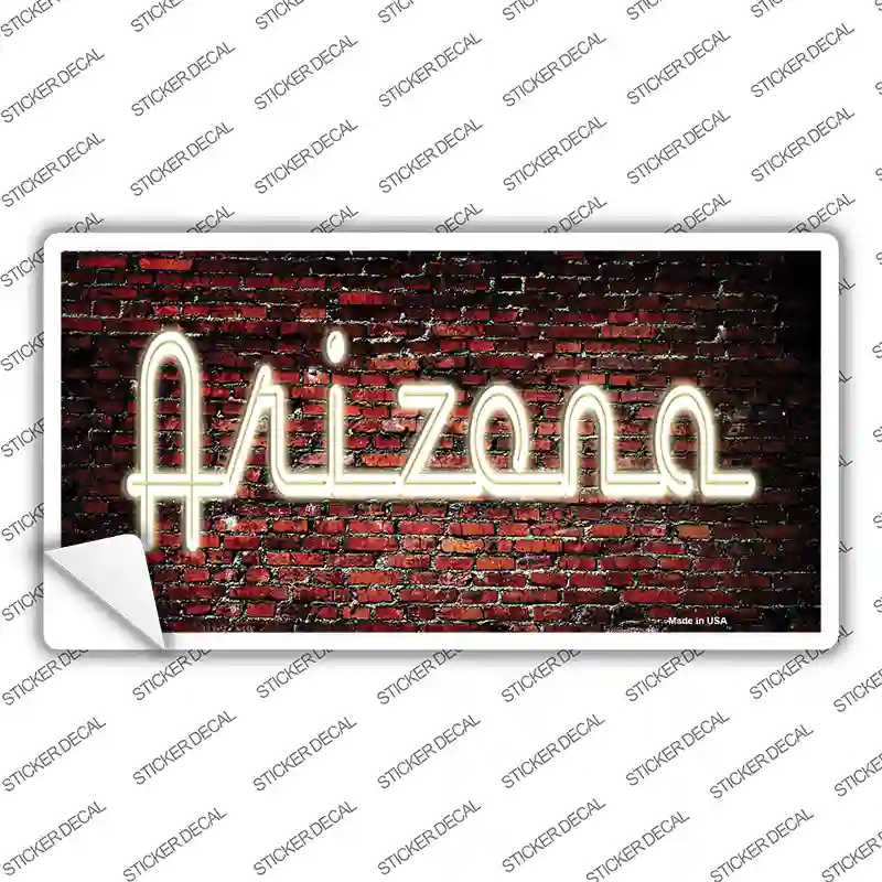 Arizona Neon Brick Novelty Sticker Decal