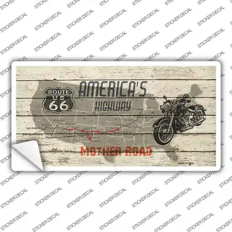Americas Highway Route 66 Novelty Sticker Decal